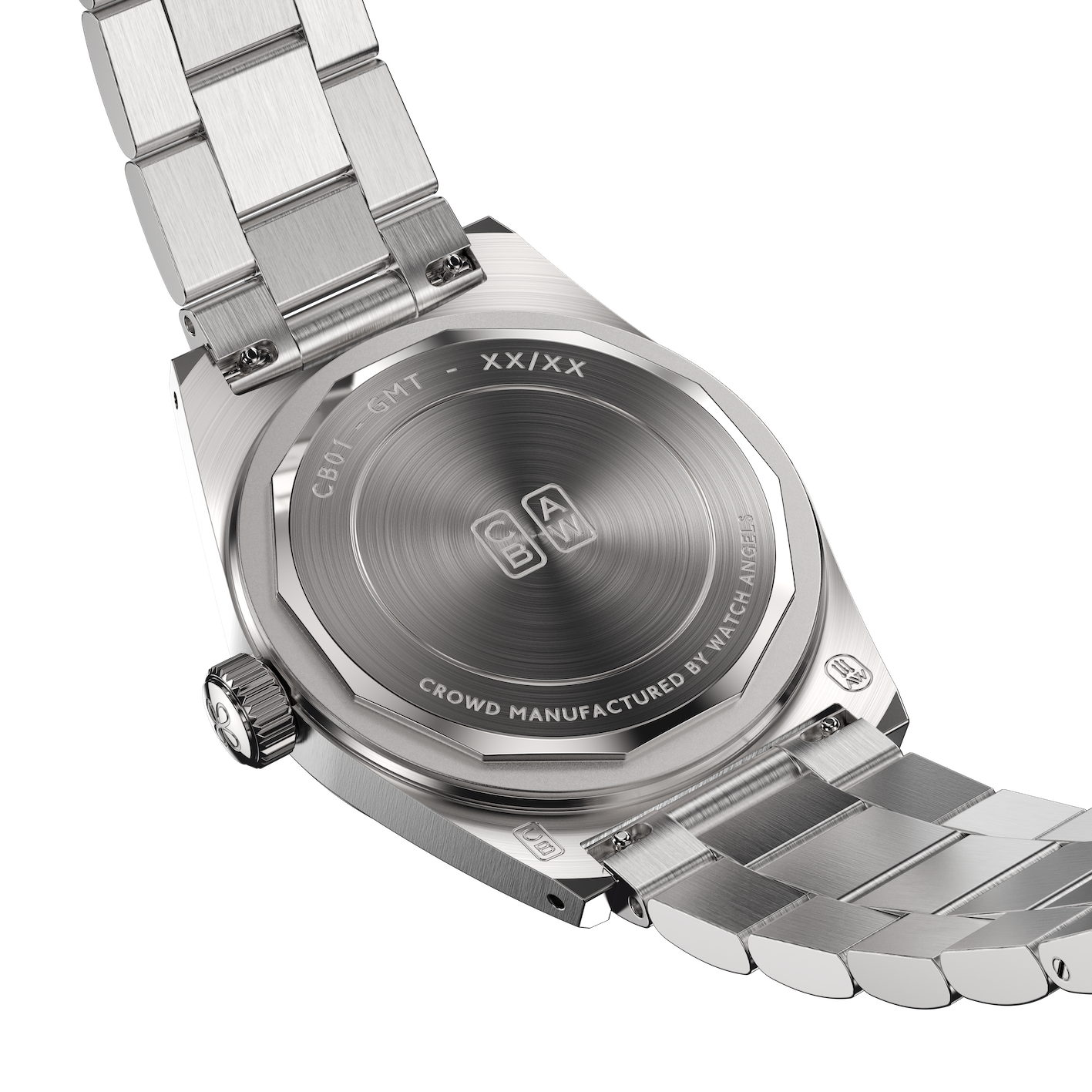 Numbered caseback of the Cedric Bellon CB-01-GMT - Swiss made tool watch - Recycled Stainless steel