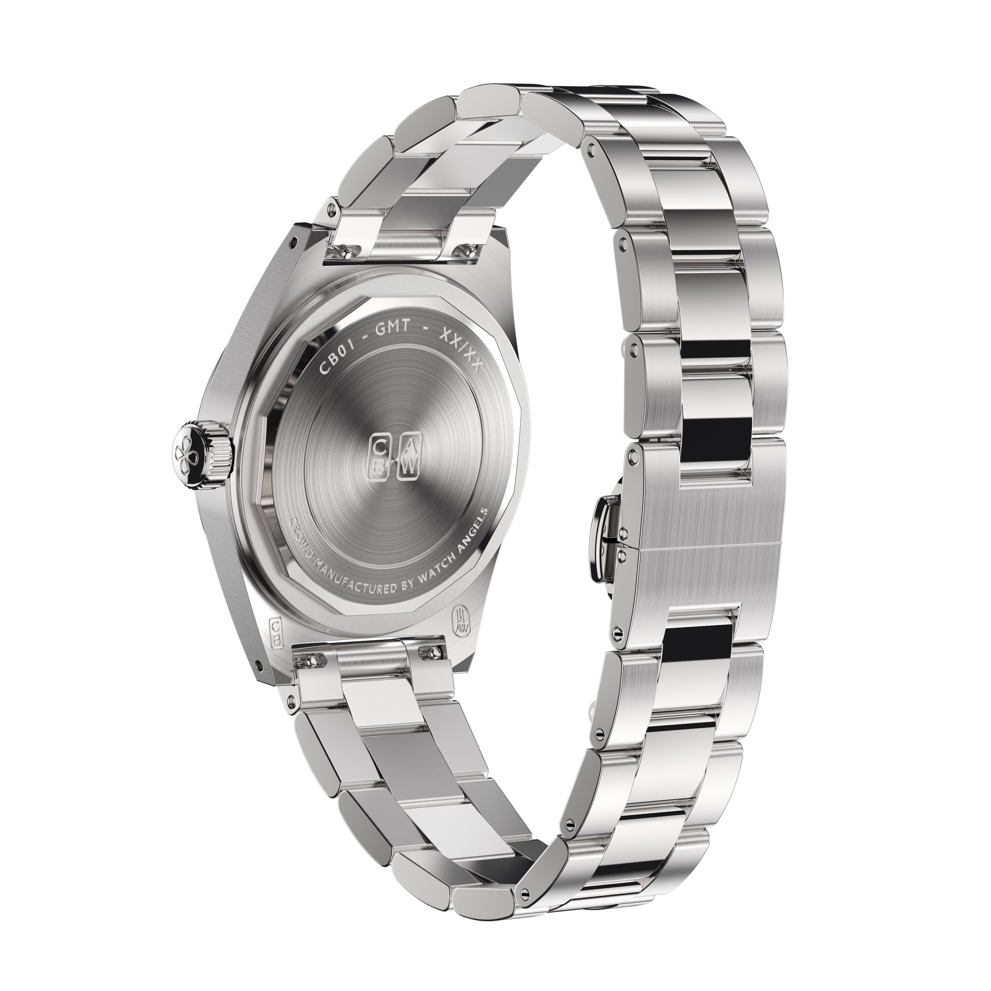 Back of the CB01 GMT repurposed stainless steel bracelet