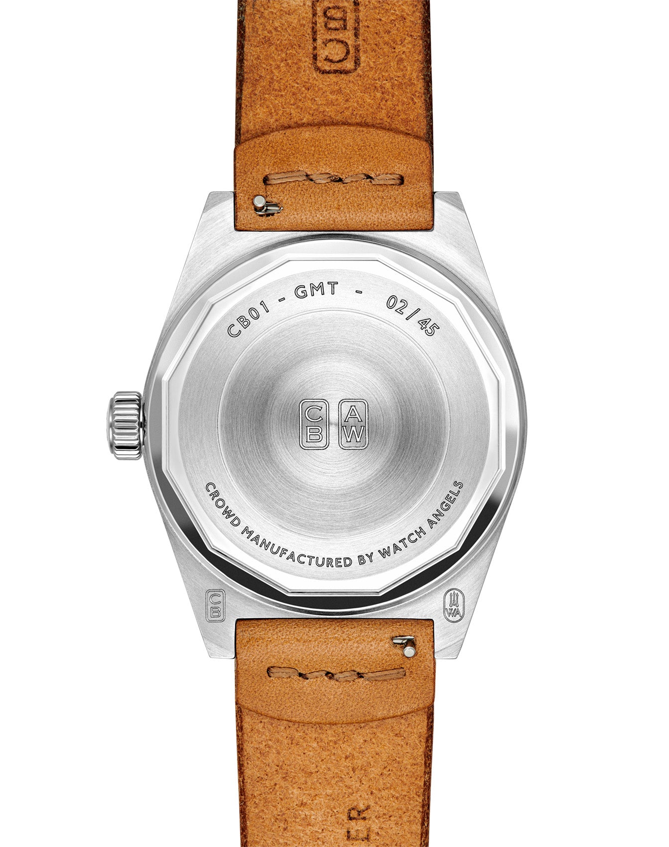 Caseback of the Cedric Bellon Sustainable watch - made of the world first 100% recycled stainless steel