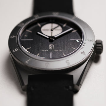 The back dial of the Cedric Bellon CB01 men's watch. Swiss Made. Mechanical movement
