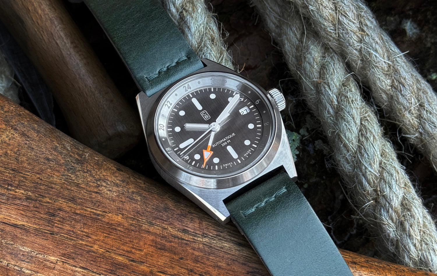 Ecological Cedric Bellon wristwatch made of the world's first 100% recycled stainless steel