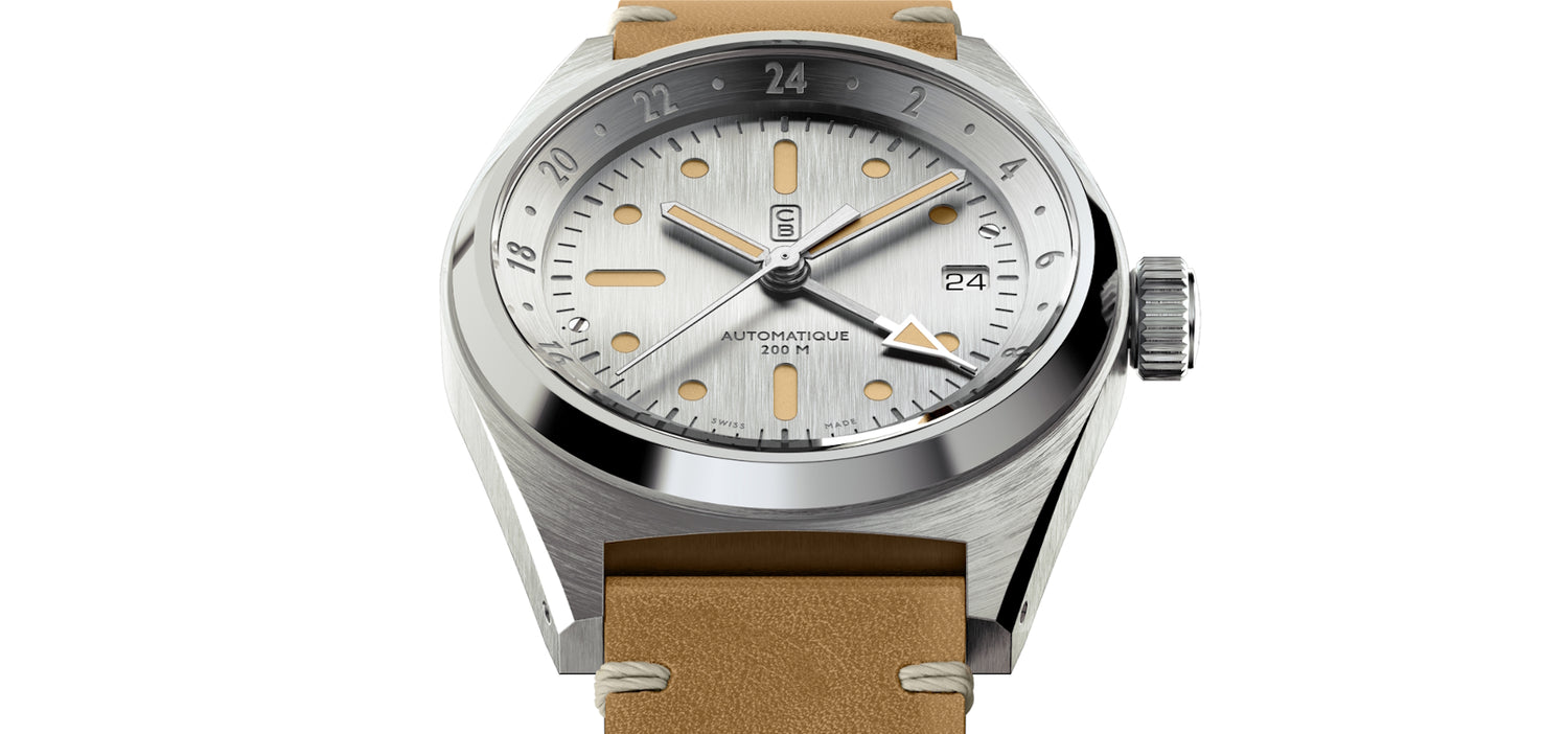 Close up on the CB01 tool watch made in Switzerland
